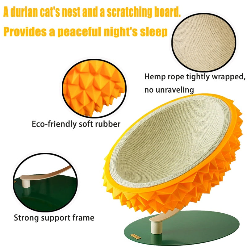3‑in‑1 Durian Cat Pod – Bed, House & Scratcher