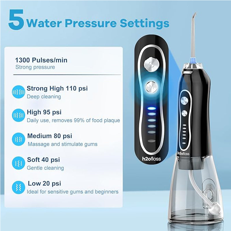 AquaPulse Oral Irrigator – Powerful 5‑Mode Cleaning, IPX7 Waterproof, Travel‑Ready Teeth Care