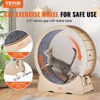 Large Indoor Cat Running Wheel – Quiet Exercise, 35.8" Stable Design, For Active Indoor Cats