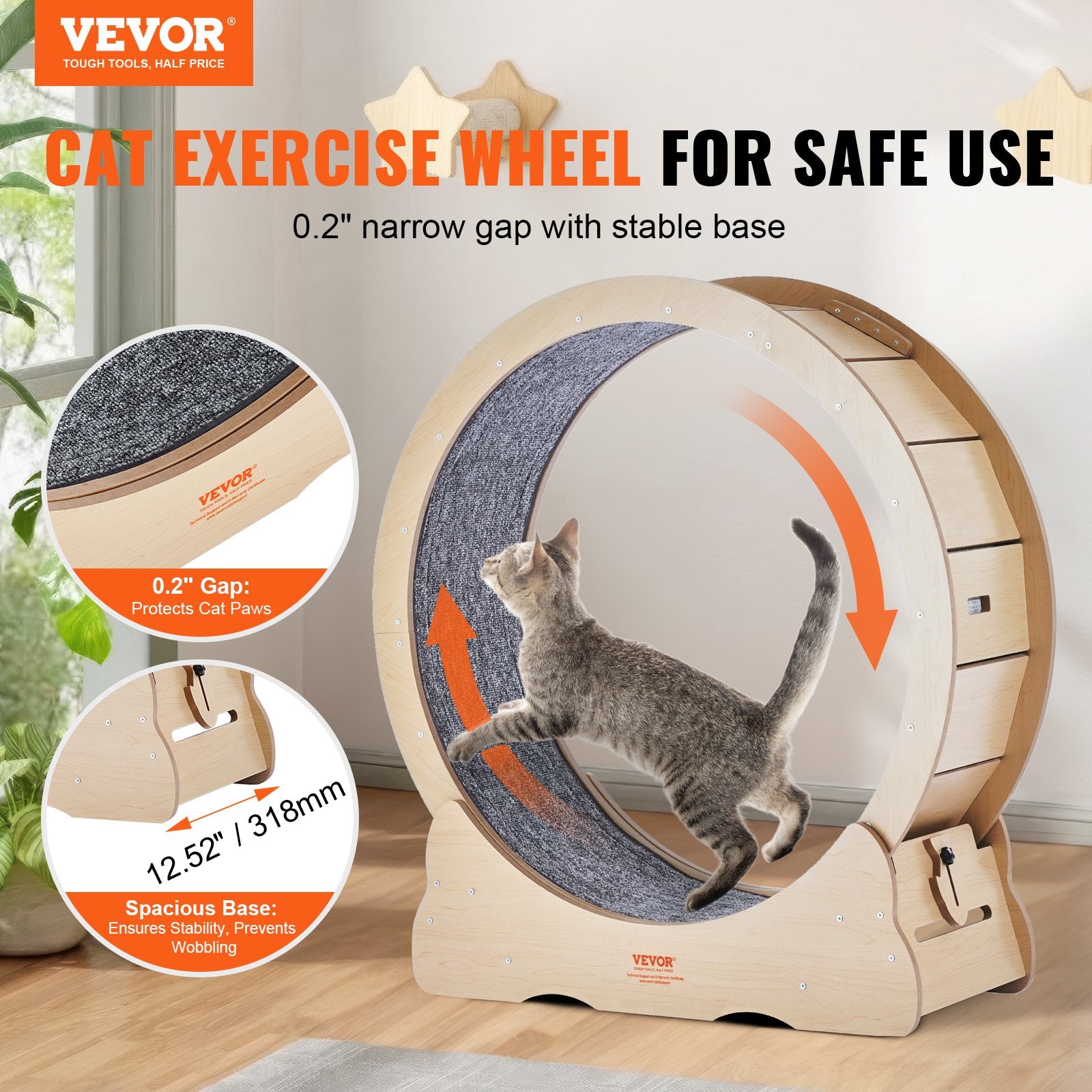 Large Indoor Cat Running Wheel