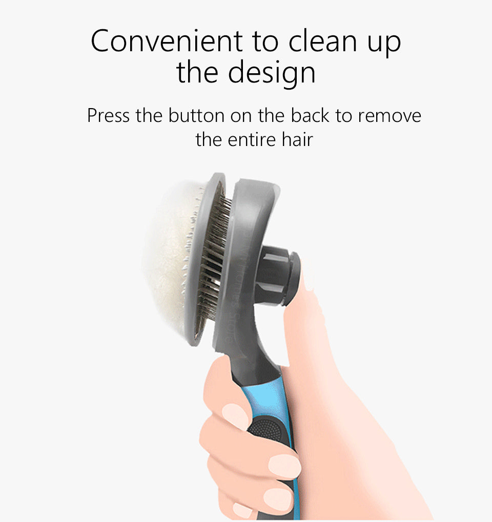 Pet Steel Needle Brush – Tangle‑Free Grooming, Soft‑Tip Steel Bristles, For Shedding‑Prone Pets