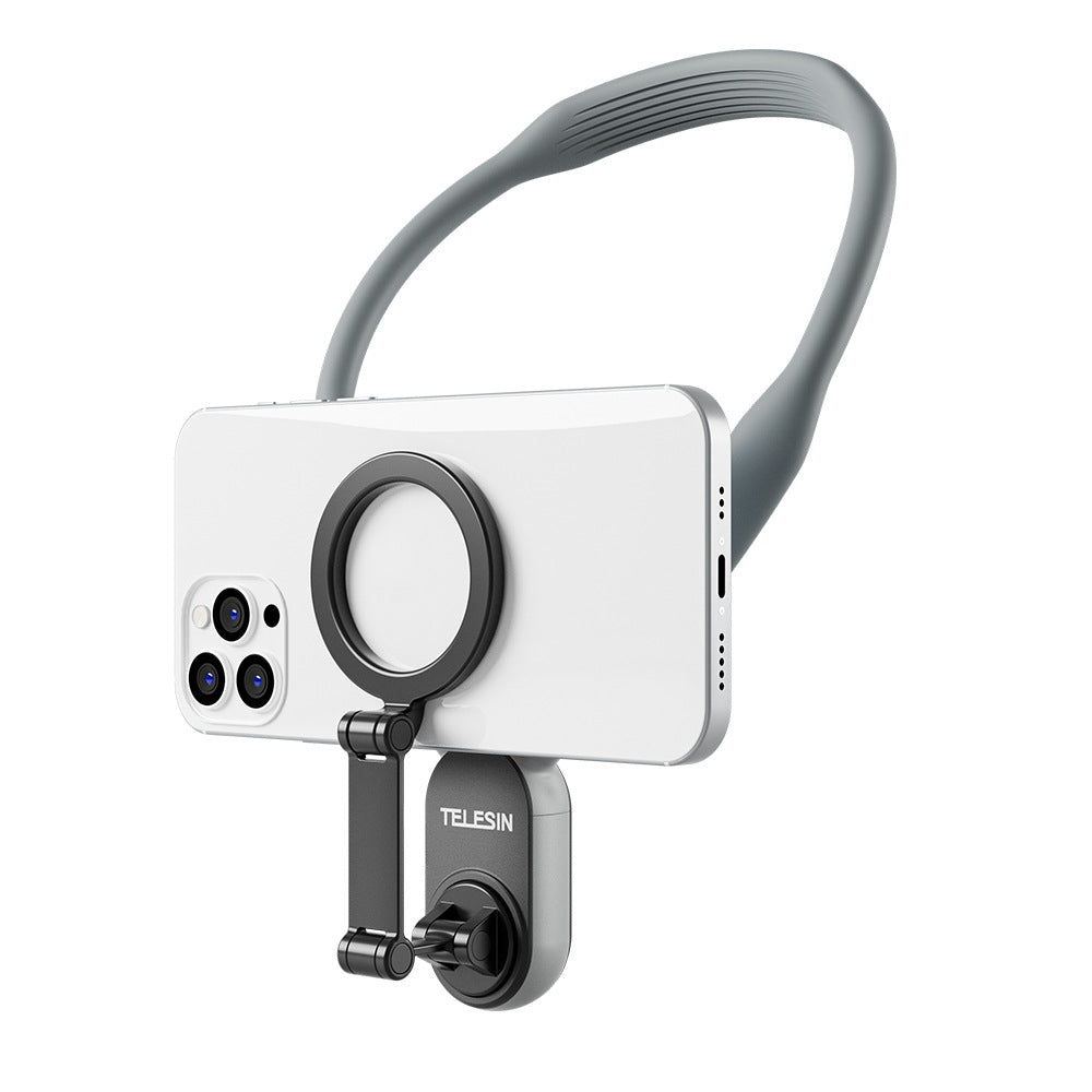 Magnetic Phone Neck Holder – Quick‑Release MagSafe, Adjustable Silicone Frame, Ideal for Travel, Streaming & On‑the‑Go Use