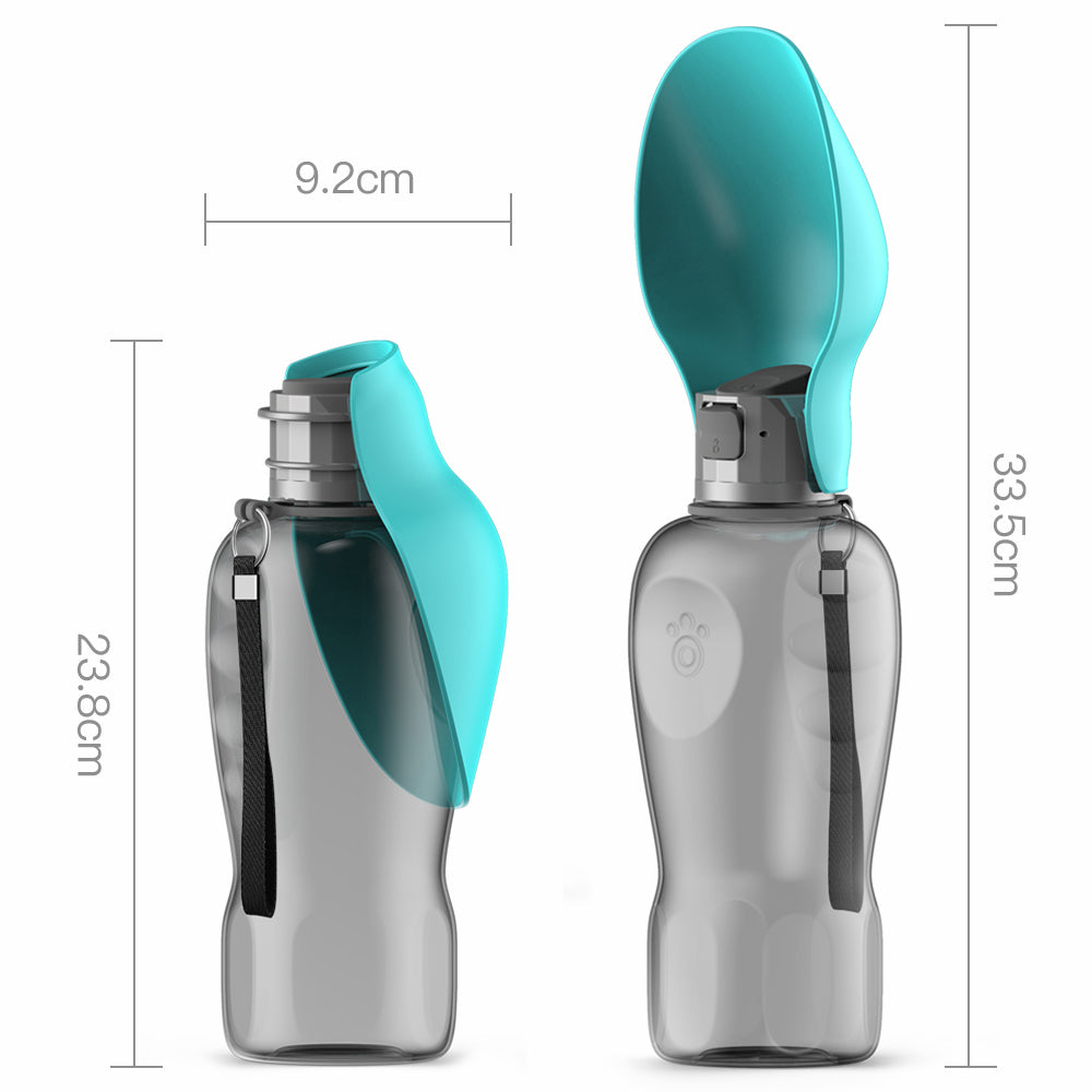 FetchFlow Foldable Dog Water Bottle – Spill‑Free Drinking, Foldable Bowl Top, Great for Walks, Hikes & Road Trips