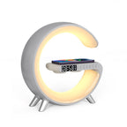 AuraG Smart G‑Lamp – 15W Fast Charge, Bluetooth Sound, App‑Synced Mood Lighting for Modern Homes