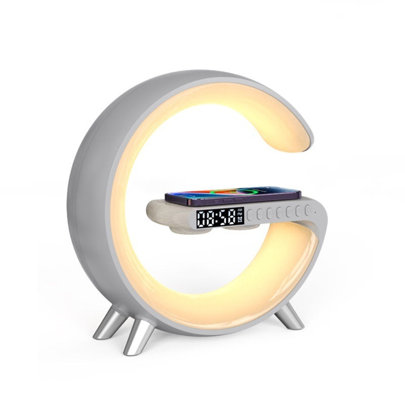 AuraG Smart G‑Lamp – 15W Fast Charge, Bluetooth Sound, App‑Synced Mood Lighting for Modern Homes