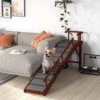 1. Wooden Dog Ramp – Safe Non‑Slip Climb, 73" Length + Guardrails, For Beds & Sofas