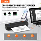 Portable Inkless Printer – High‑Resolution 203 DPI, Long‑Lasting 2600mAh Battery, Wireless Printing Anywhere