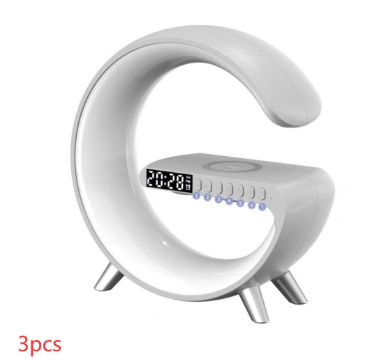 AuraG Smart G‑Lamp – 15W Fast Charge, Bluetooth Sound, App‑Synced Mood Lighting for Modern Homes
