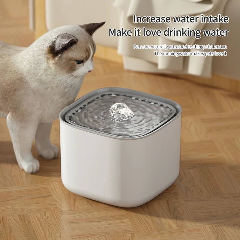 3L Cat Water Fountain – Auto‑Recirculating, Triple Filtration, Ultra‑Quiet USB Dispenser for Hydrated Cats