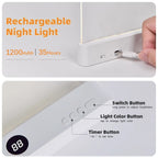 Flat LED Reading Light – Rechargeable, Soft Glow, 3 Colors