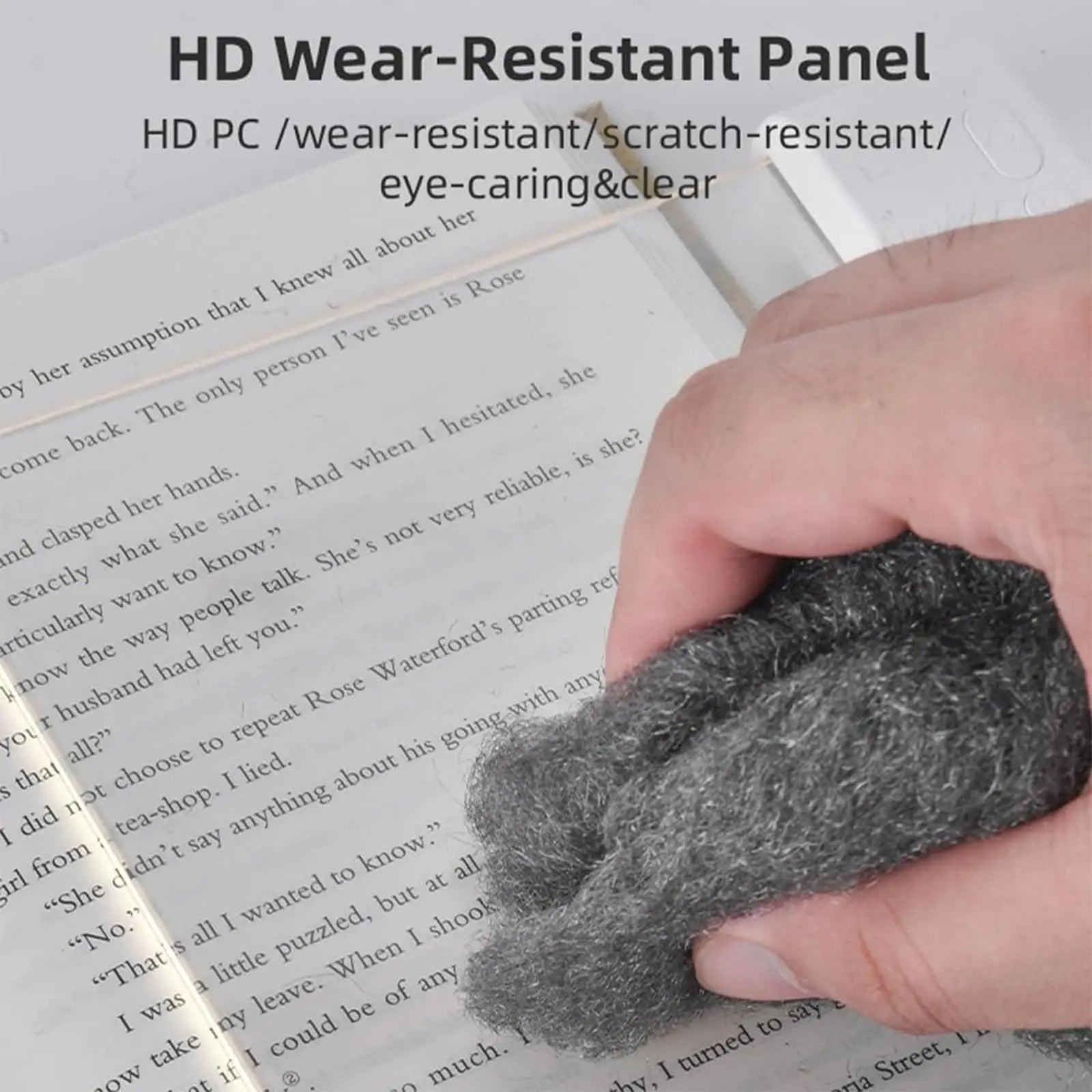 Flat LED Reading Light – Rechargeable, Soft Glow, 3 Colors