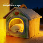 CozyFold™ Pet Cave – Soft Fiber Comfort, Removable Washable Design, Perfect for your Cats & Dogs