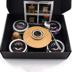 Whiskey Smoker Kit – Rich Smoky Flavor, Wooden Top + 4 Wood Chips, For Cocktails & Home Bars
