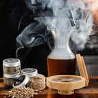 Whiskey Smoker Kit – Rich Smoky Flavor, Wooden Top + 4 Wood Chips, For Cocktails & Home Bars