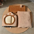 CozyFold™ Pet Cave – Soft Fiber Comfort, Removable Washable Design, Perfect for your Cats & Dogs
