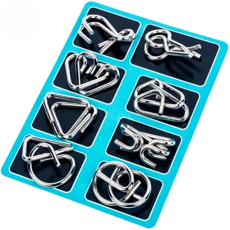 8‑Piece Metal Brain Teaser Set