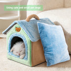 CozyFold™ Pet Cave – Soft Fiber Comfort, Removable Washable Design, Perfect for your Cats & Dogs
