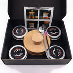 Whiskey Smoker Kit – Rich Smoky Flavor, Wooden Top + 4 Wood Chips, For Cocktails & Home Bars