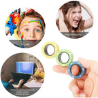 Magnetic Spinner Rings – Smooth Stress Relief, 3‑Pack Set, For Focus & Fidgeting