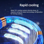 The original JKUOO Neck Fan – Hands‑Free Cooling, Bladeless Design, 4 Ice Plates, Perfect for Summer Heat