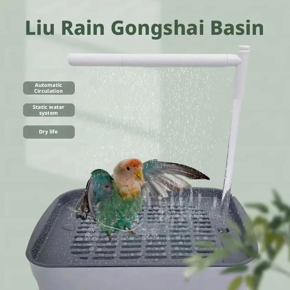 AutoFlow Bird Bath – USB Circulating Water Fountain, Quiet Motor, Perfect for Parrots & Small Birds
