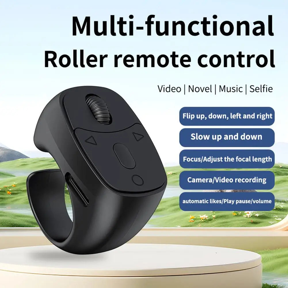 Smart Scroll Wheel – 360° Hands‑Free Bluetooth Control, Smooth Page Turning, Ideal for E‑Books & Videos