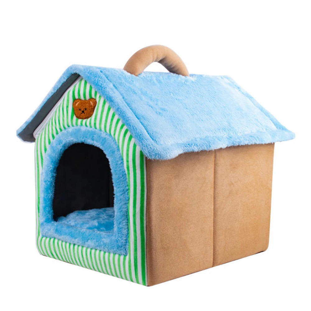 CozyFold™ Pet Cave – Soft Fiber Comfort, Removable Washable Design, Perfect for your Cats & Dogs