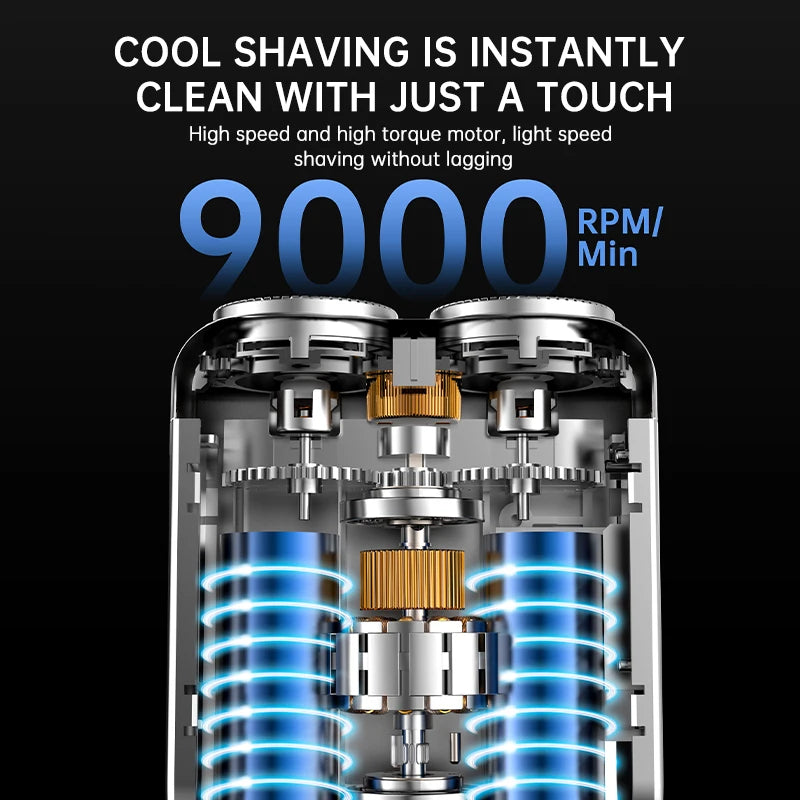 Portable Electric Shaver – Powerful Dual‑Blade Precision, USB Rechargeable, Great for Travel & Daily Touch‑Ups