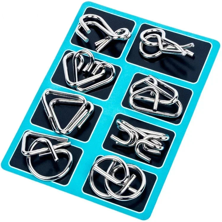 8‑Piece Metal Brain Teaser Set