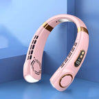 The original JKUOO Neck Fan – Hands‑Free Cooling, Bladeless Design, 4 Ice Plates, Perfect for Summer Heat