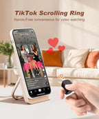 TikTok Scrolling Ring – Hands‑Free Control, Bluetooth Roller, IOS/Android Compatible, Perfect for Creators