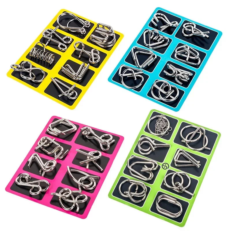8‑Piece Metal Brain Teaser Set