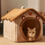 CozyFold™ Pet Cave – Soft Fiber Comfort, Removable Washable Design, Perfect for your Cats & Dogs