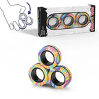 Magnetic Spinner Rings – Smooth Stress Relief, 3‑Pack Set, For Focus & Fidgeting