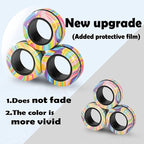 Magnetic Spinner Rings – Smooth Stress Relief, 3‑Pack Set, For Focus & Fidgeting