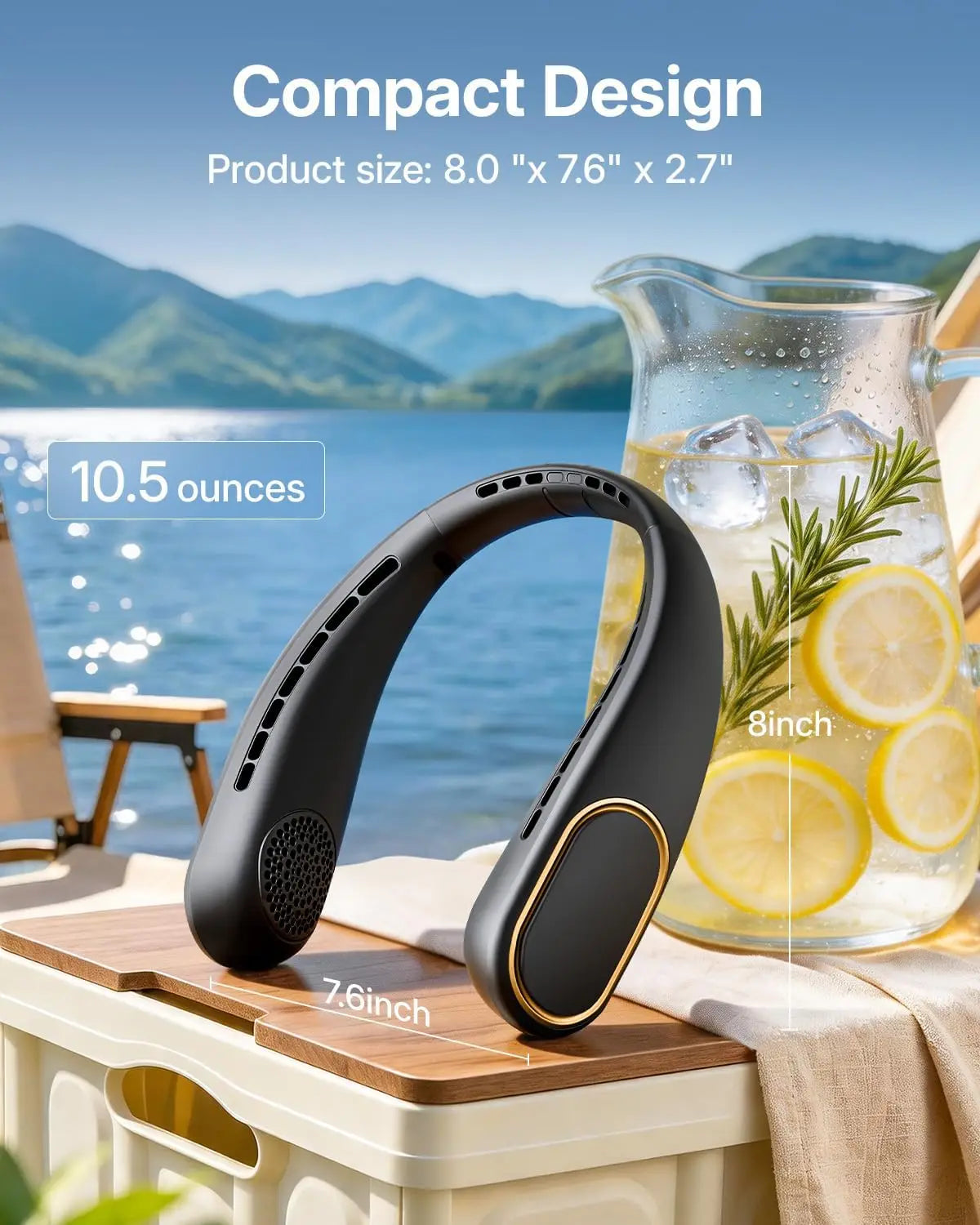 Wearable Neck Fan – Powerful 5000mAh Cooling, Hands‑Free Comfort, Perfect for Outdoor Heat