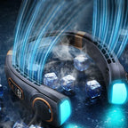 The original JKUOO Neck Fan – Hands‑Free Cooling, Bladeless Design, 4 Ice Plates, Perfect for Summer Heat