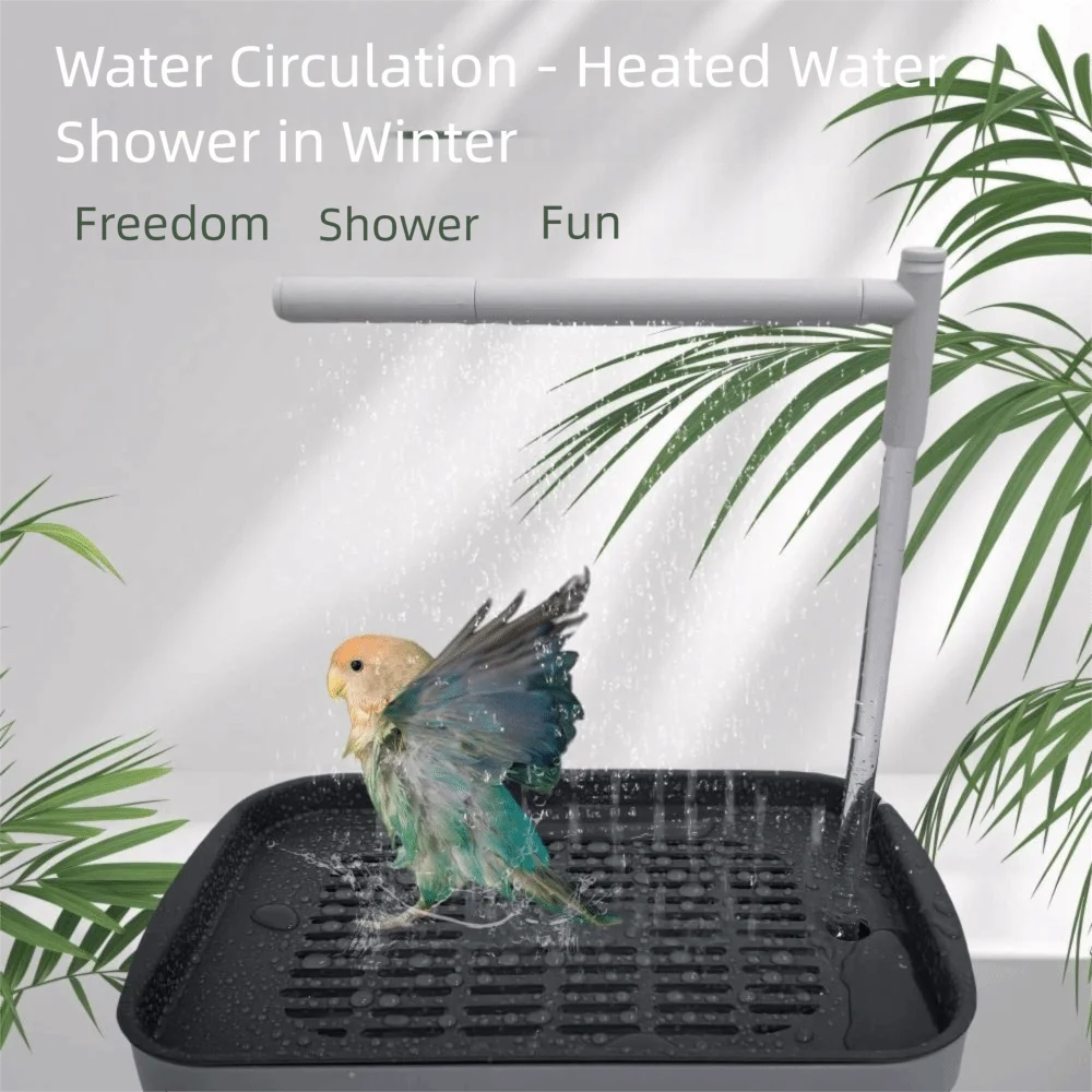 AutoFlow Bird Bath – USB Circulating Water Fountain, Quiet Motor, Perfect for Parrots & Small Birds