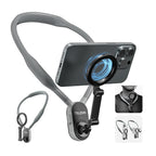 Magnetic Phone Neck Holder – Quick‑Release MagSafe, Adjustable Silicone Frame, Ideal for Travel, Streaming & On‑the‑Go Use