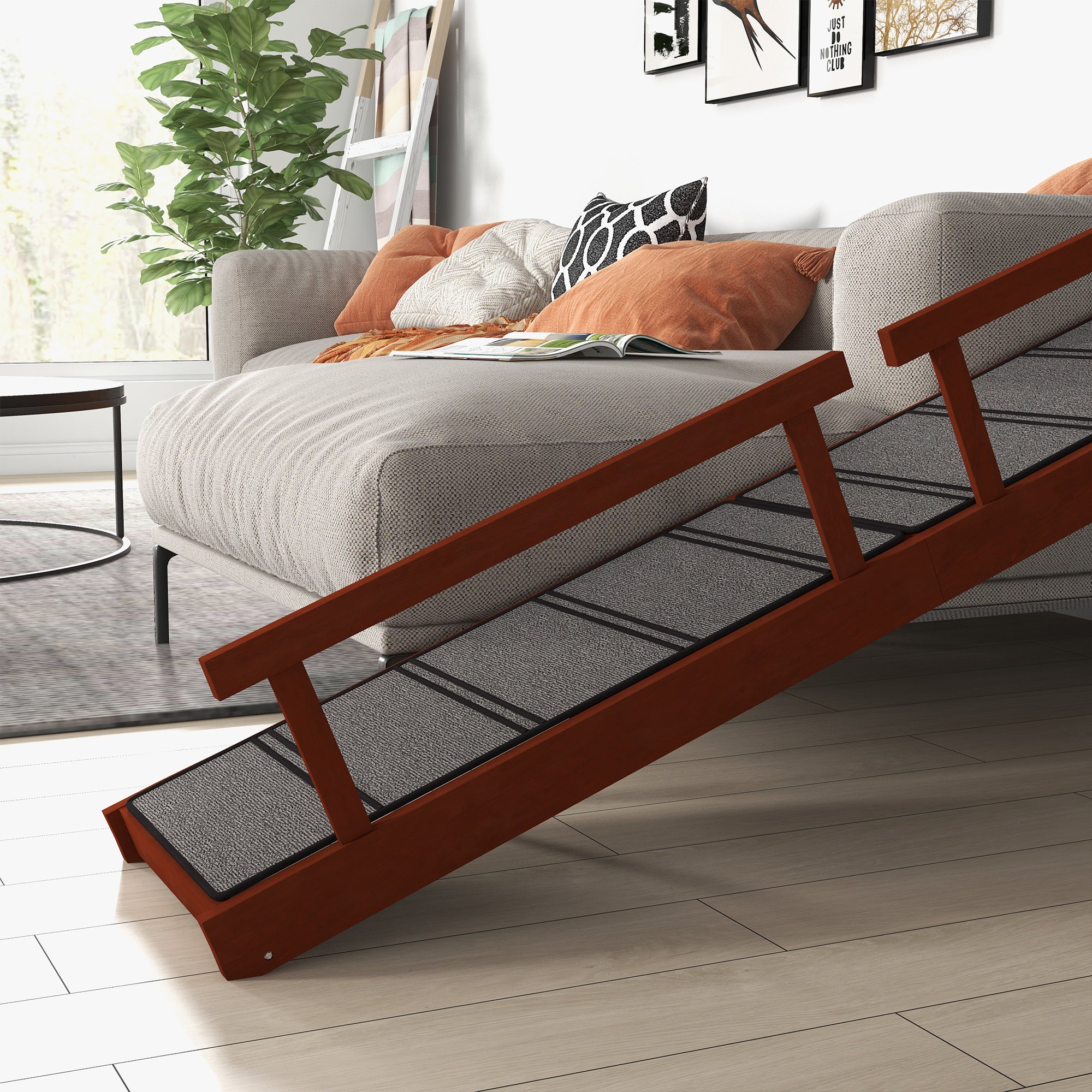 73" Wooden Dog Ramp with Safety Rails