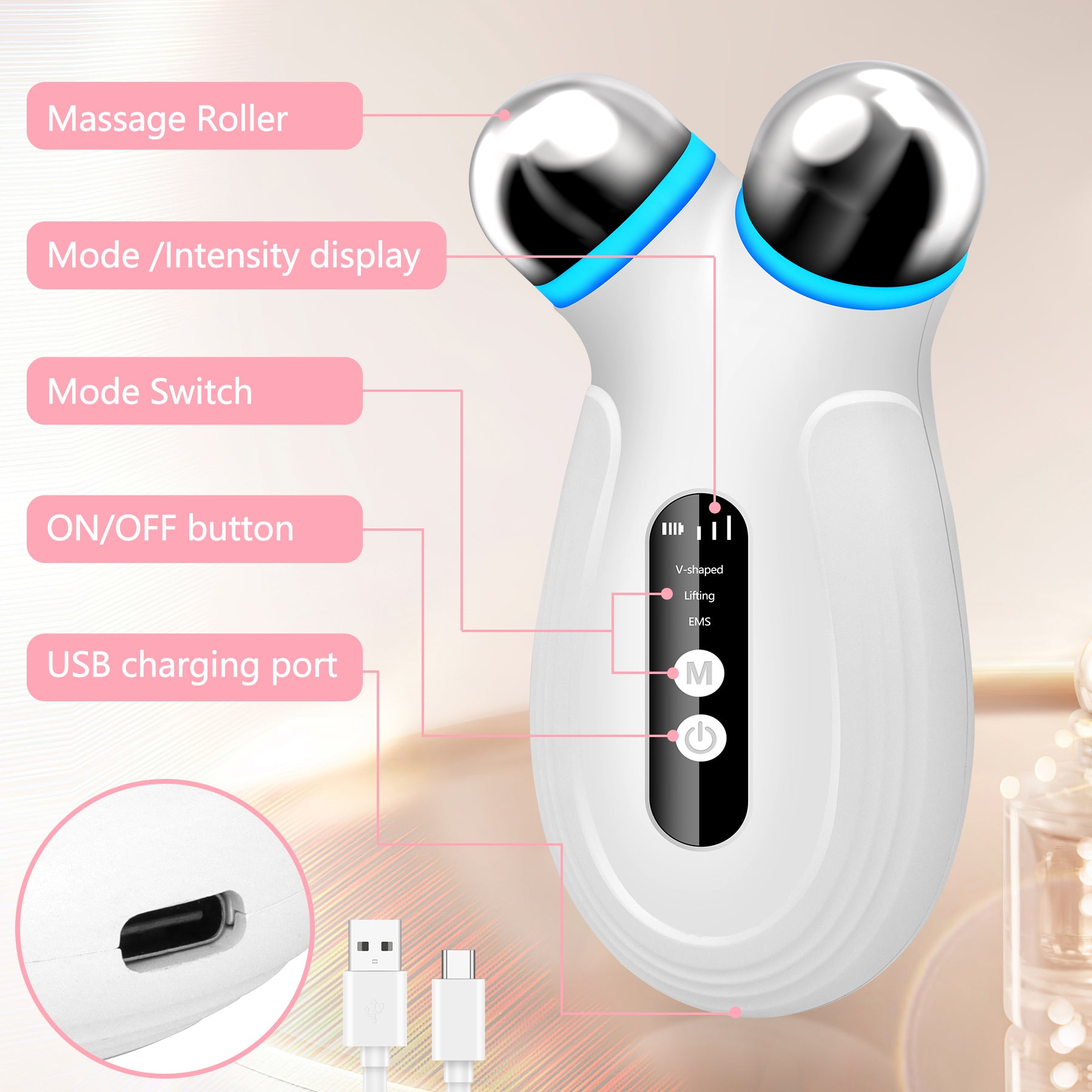 Anti‑Aging Microcurrent Skin Lifter