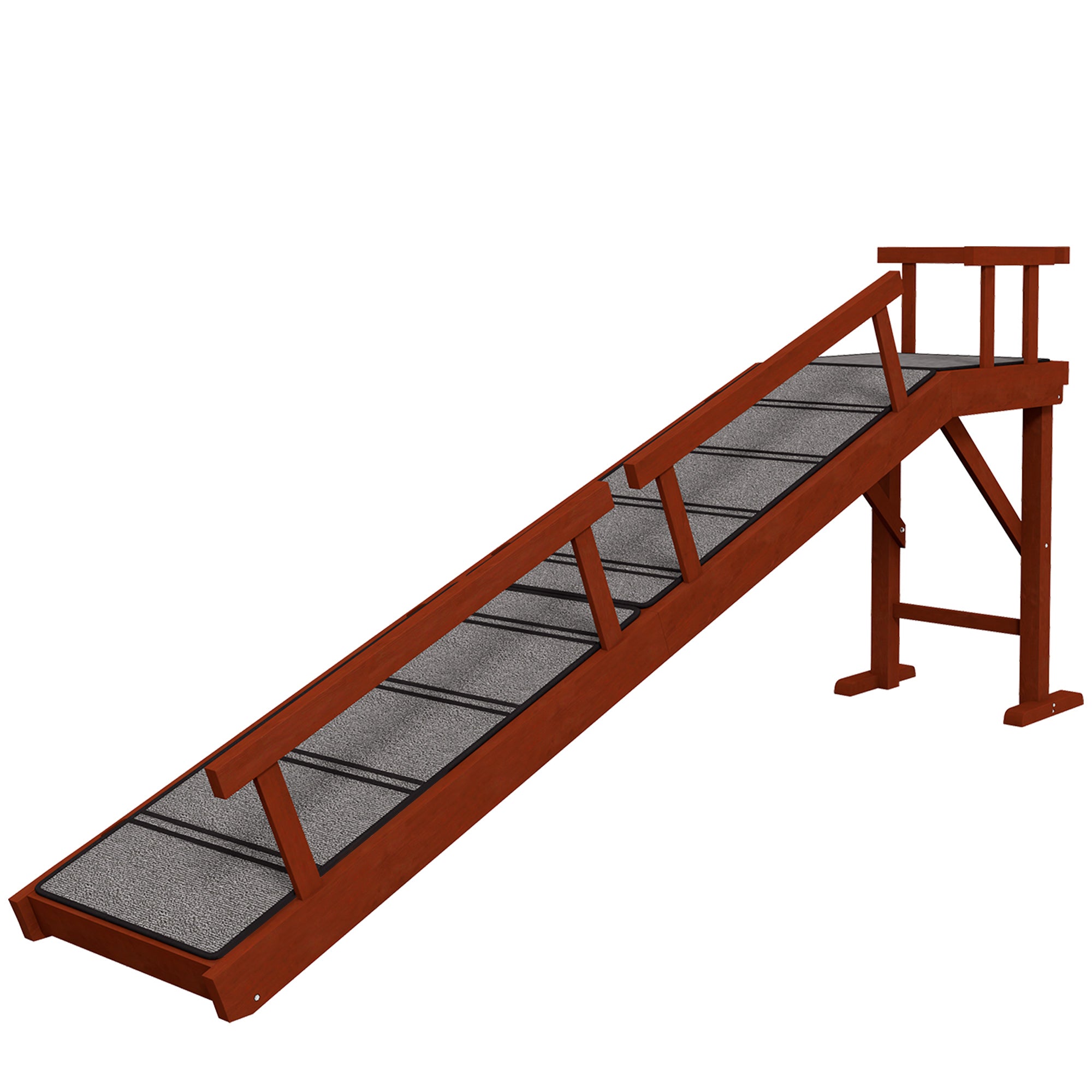 73" Wooden Dog Ramp with Safety Rails